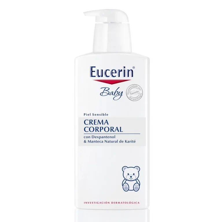 Eucerin Baby Piel Sensible 400ml - Crema Corporal con Dexpantenol y Manteca Karité