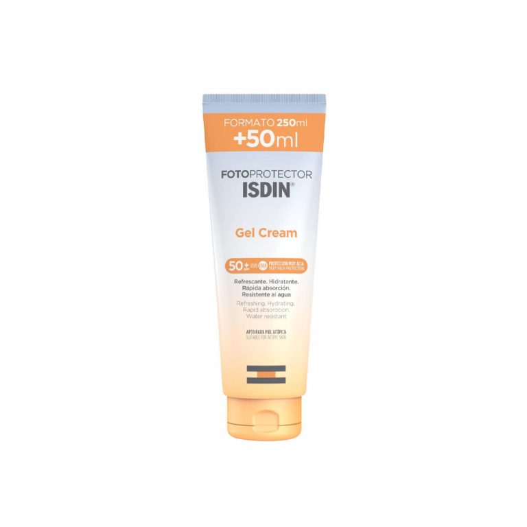 Fotoprotector ISDIN +50 FPS Gel Cream 250ml - Refresca Hidrata Resistente al Agua